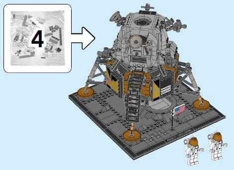 Lego-Anleitung: Übersicht über den letzten Bauabschnitt