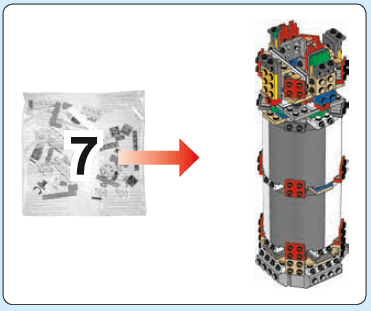 Lego Bauanleitung - Übersicht über den siebten Bauabschnitt