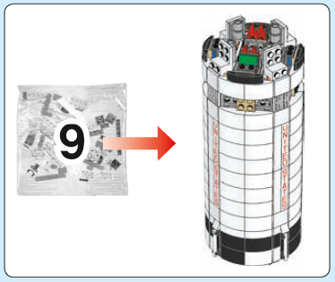 Lego Bauanleitung - Übersicht über den neunten Bauabschnitt